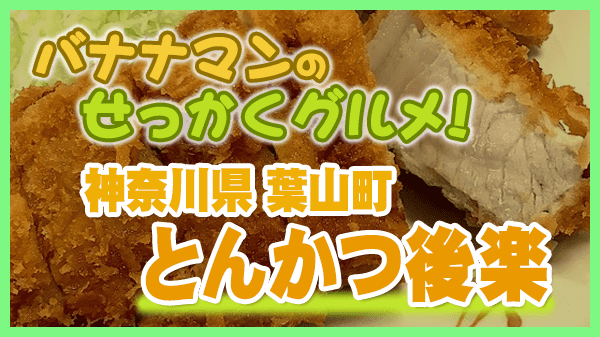 バナナマンのせっかくグルメ 神奈川県 葉山町 とんかつ後楽