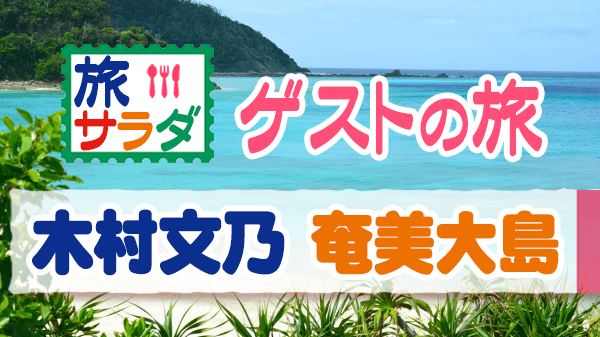 旅サラダ ゲストの旅 木村文乃 奄美大島