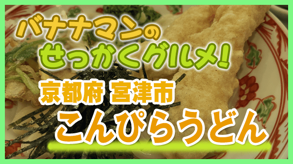 バナナマンのせっかくグルメ 京都府 丹後エリア 宮津市 こんぴらうどん