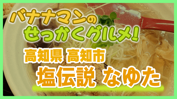 バナナマンのせっかくグルメ 高知県 高知市 真鯛 ラーメン なゆた 塩ラーメン 塩伝説