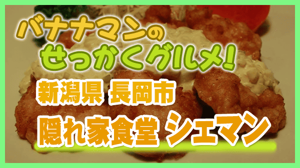 バナナマンのせっかくグルメ 新潟県 長岡市 みんなの隠れ家食堂 chemin シェマン