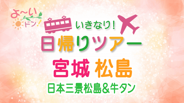 よーいドン いきなり日帰りツアー 宮城県 松島