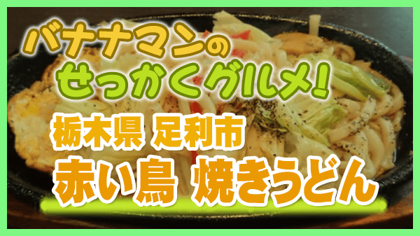 バナナマンのせっかくグルメ 栃木県 足利市 赤い鳥 焼うどん