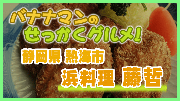 バナナマンのせっかくグルメ 静岡県 熱海市 浜料理 藤哲