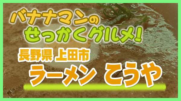 バナナマンのせっかくグルメ 長野県 上田市 ラーメン こうや